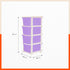 Stomo 4 Drawer Multi-Purpose Storage Organizer for Home and Office (Lavender)